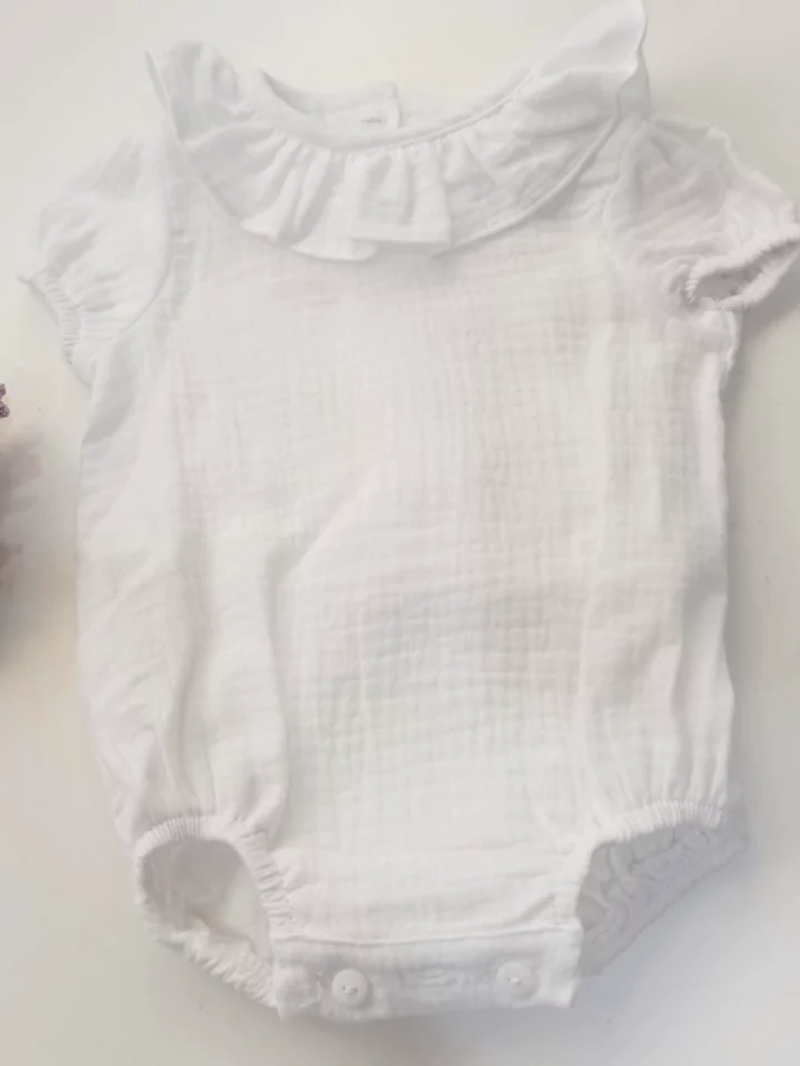 Body camisa bambula Blanca m/c
