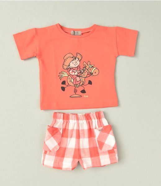 Conjunto cuadros coral Verano niño José Varón