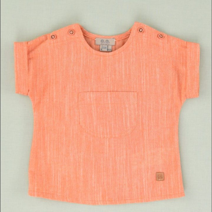 Camisa manga corta naranja José Varón