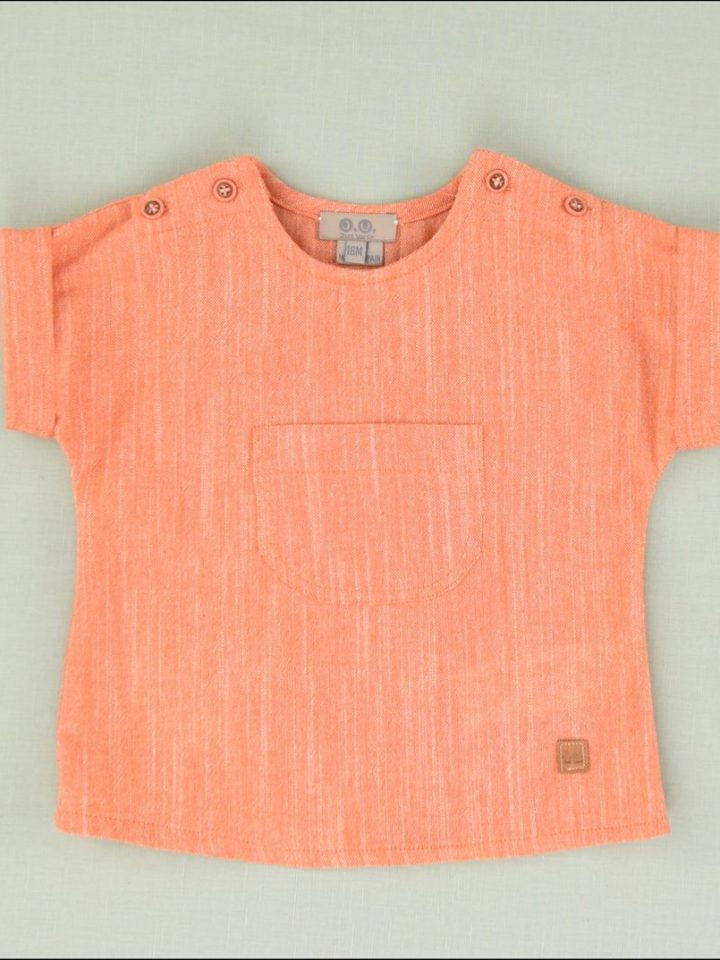 Camisa manga corta naranja José Varón