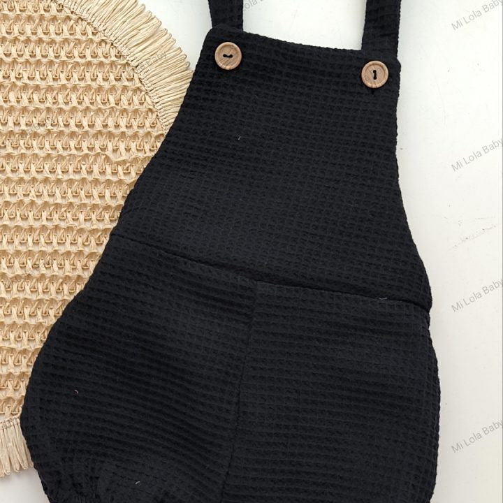 Peto Ranita wafle negro unisex Cotoli