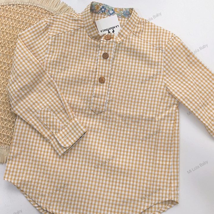 Camisa niño Vichy Limoncello La Martinica
