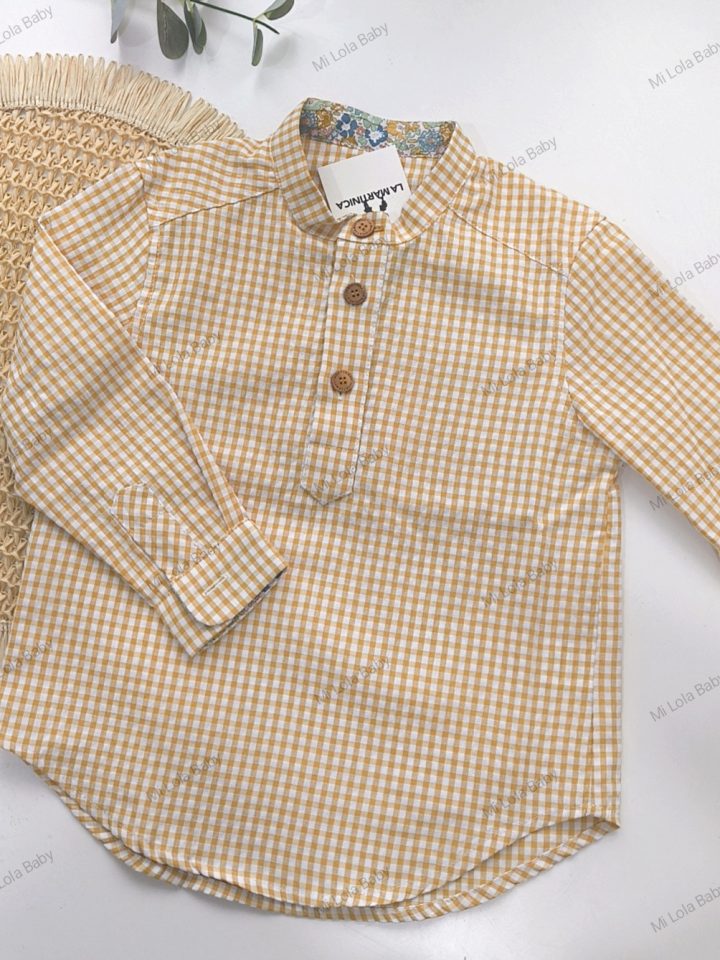 Camisa niño Vichy Limoncello La Martinica
