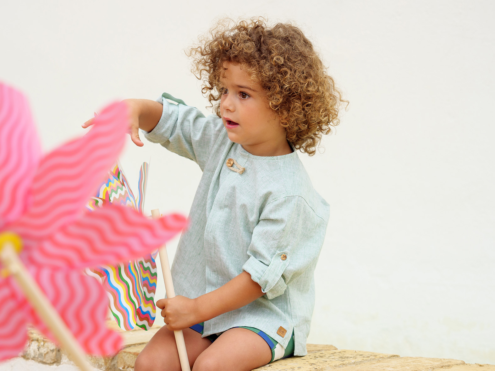 Camisa mil rayas verde José Varón