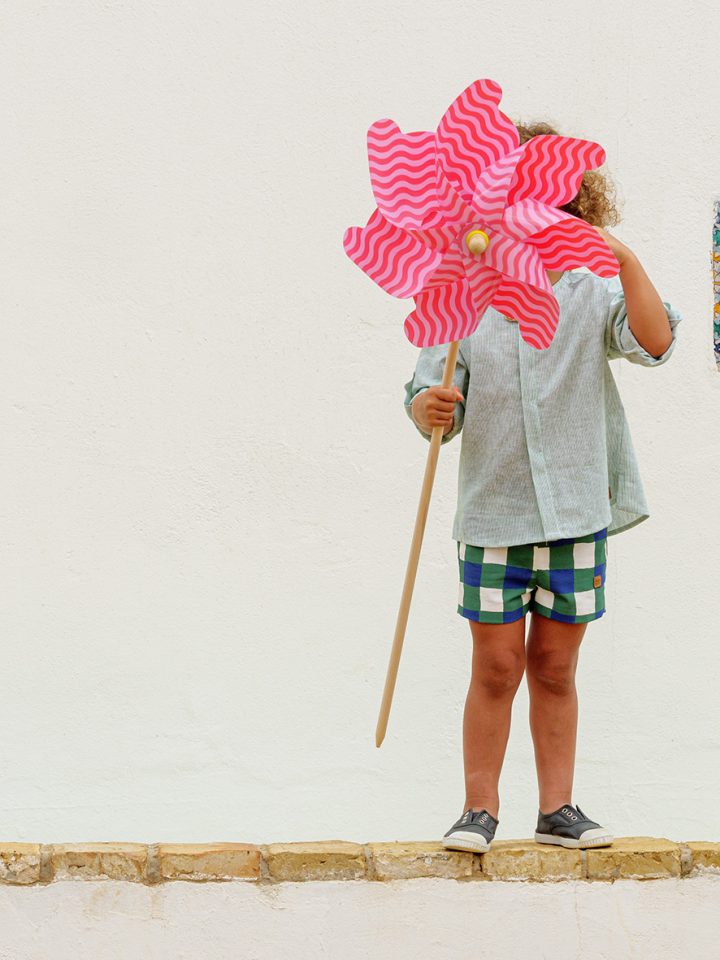 Pantalón corto bicolor verde José Varón