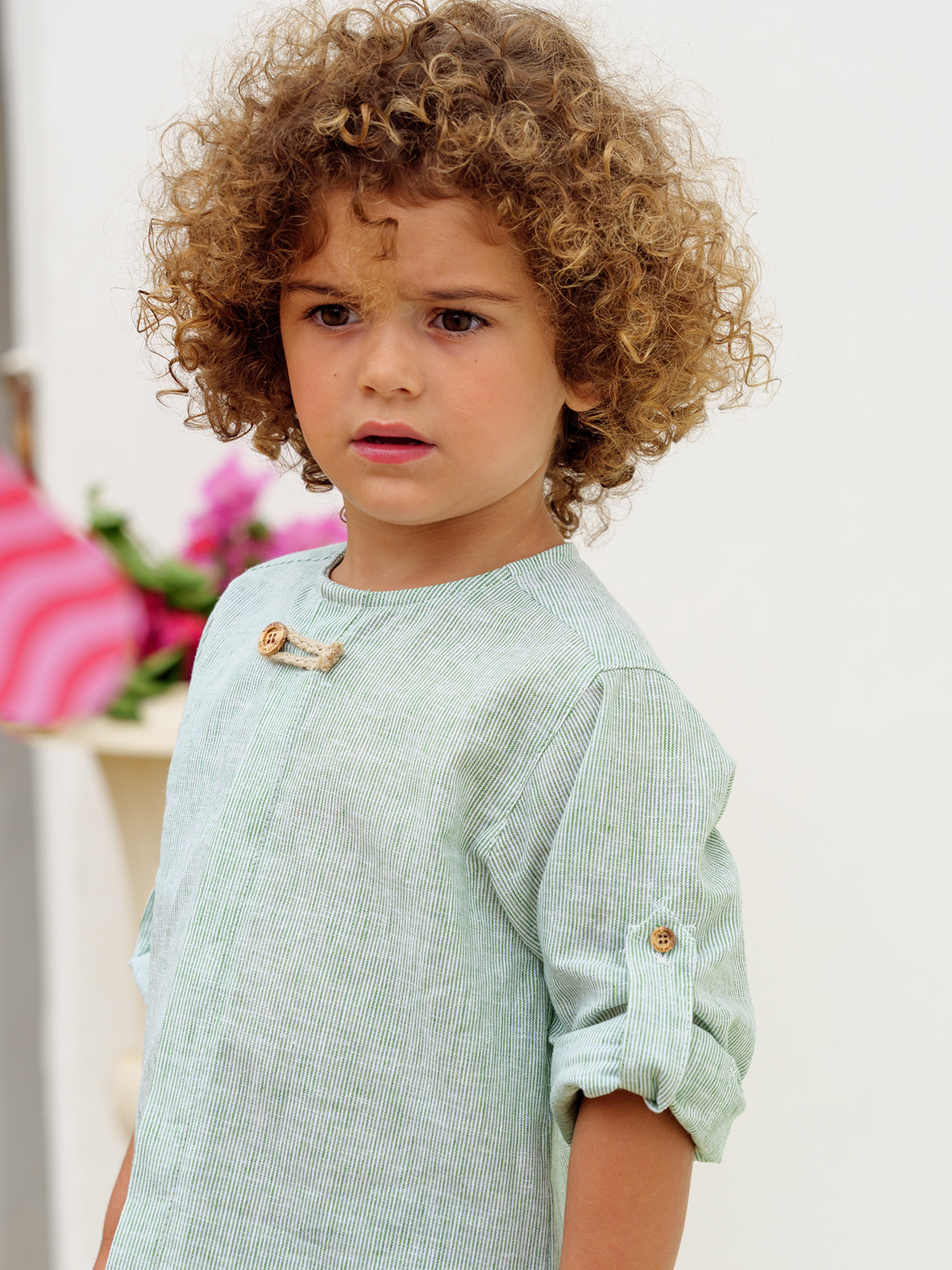 Camisa mil rayas verde José Varón - Imagen 3