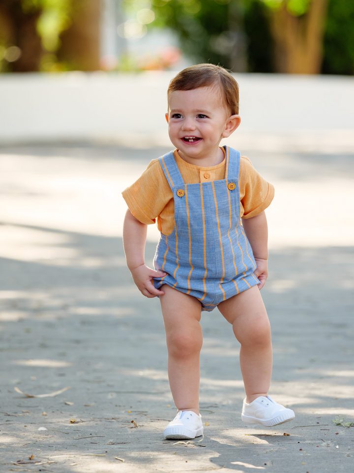 Peto ranita rayas naranjas unisex Cocote