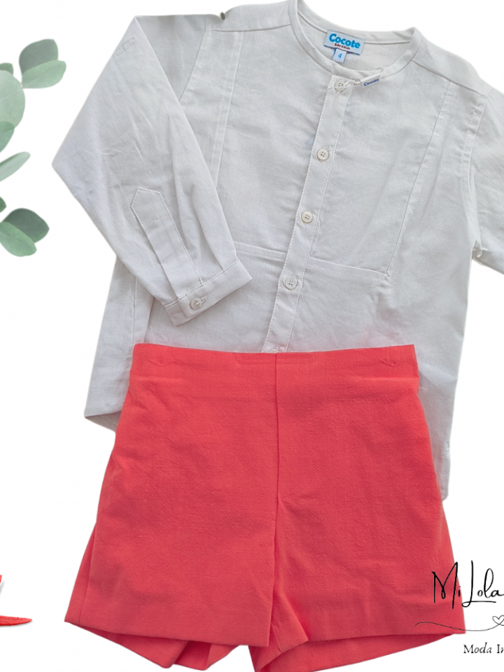Conjunto niño coral cocote