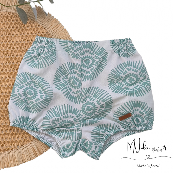 Pantalón ranita boho verde cocote