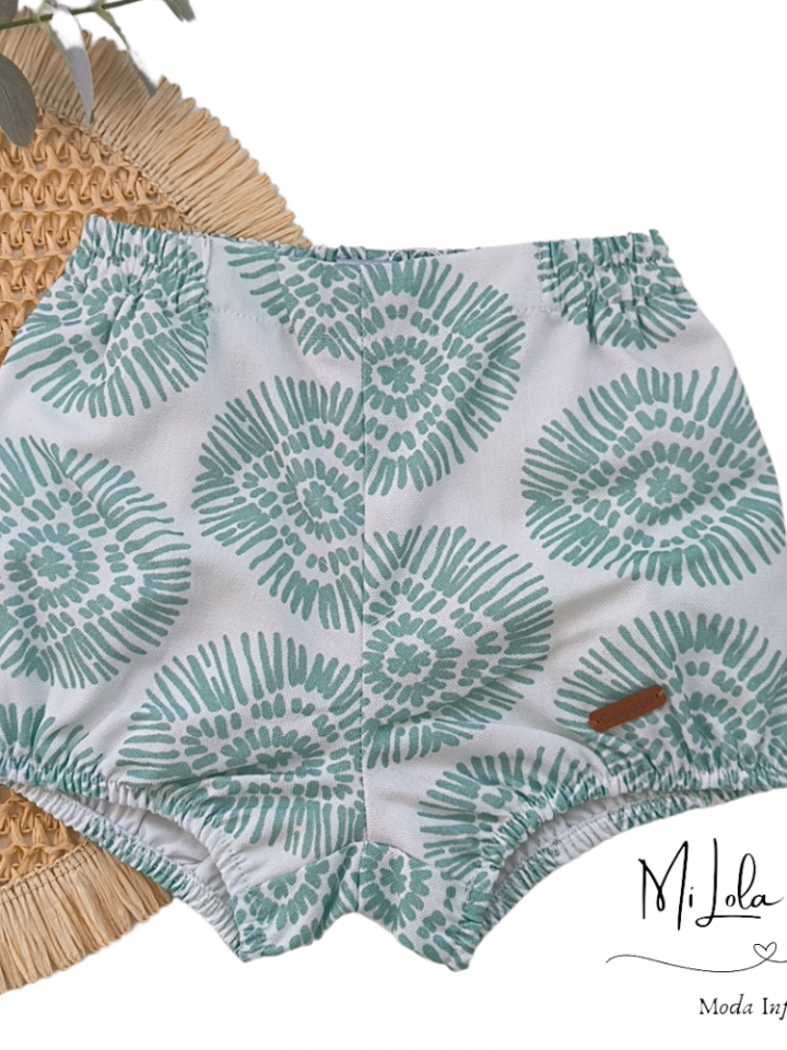 Pantalón ranita boho verde cocote