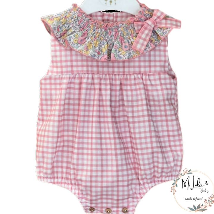 Pelele Vichy Rosa Valentina