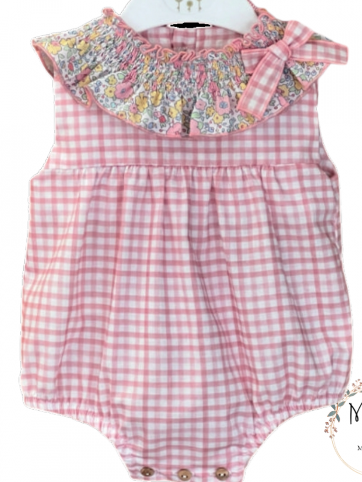 Pelele Vichy Rosa Valentina