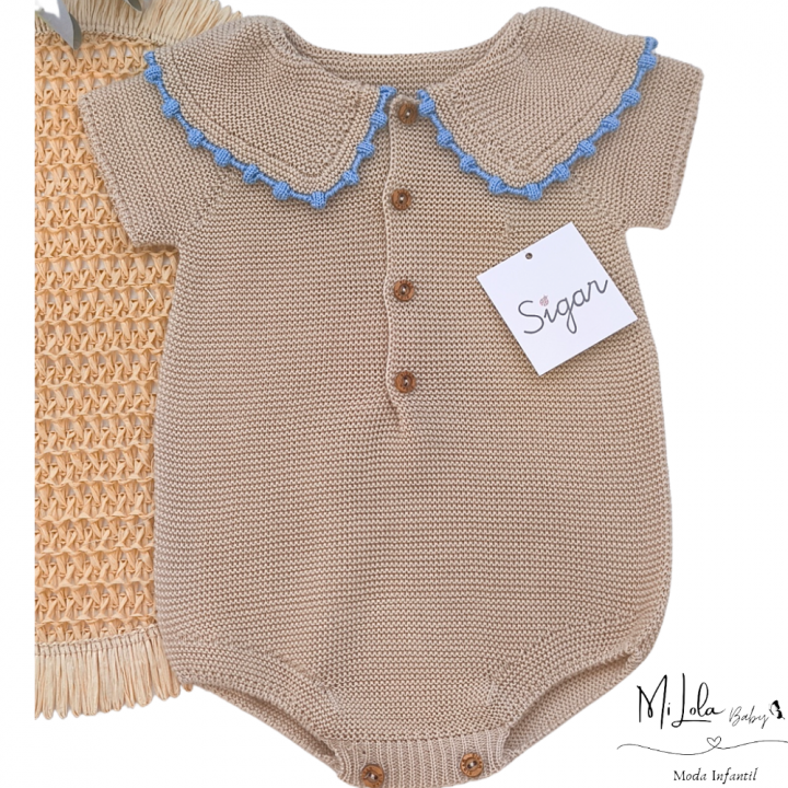 Pelele unisex arena y cielo Sigar