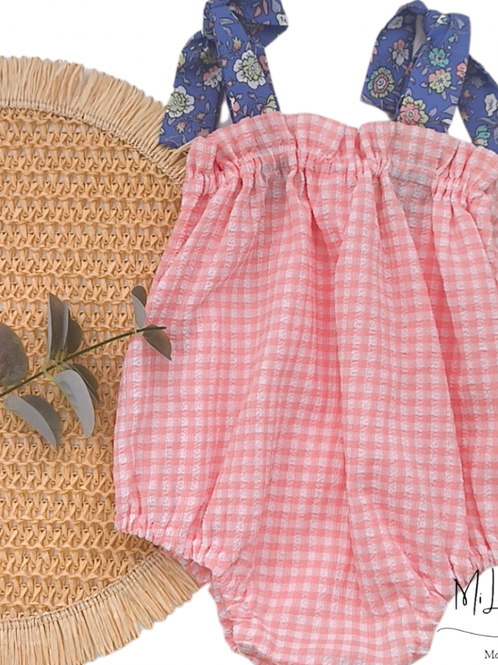 Ranita Vichy coral lazos liberty azahar