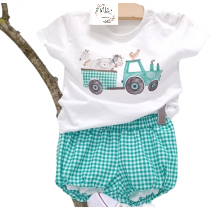 Conjunto tractor Vichy niño