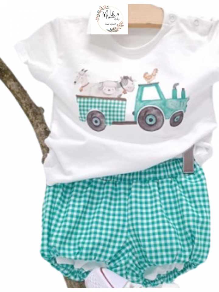 Conjunto tractor Vichy niño