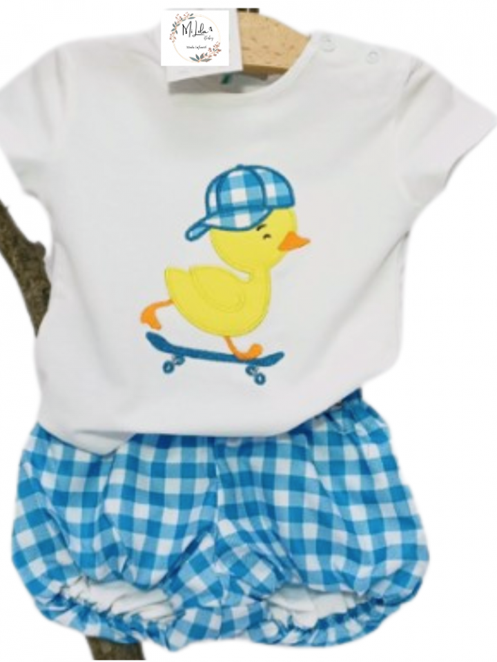 Conjunto camiseta y ranita patito Niño