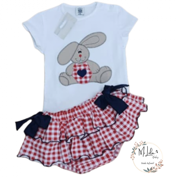 Conjunto camiseta y braguitas osito Petit