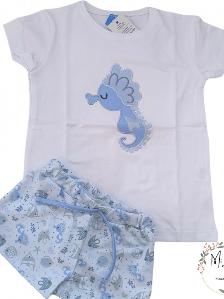 Conjunto de baño niño caballito de mar