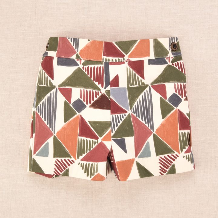 Pantalón corto geométrico cocote