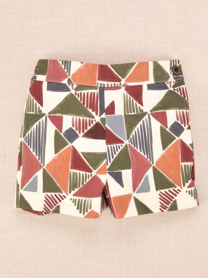 Pantalón corto geométrico cocote