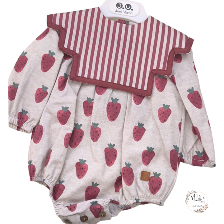Pelele unisex fresas José Varón