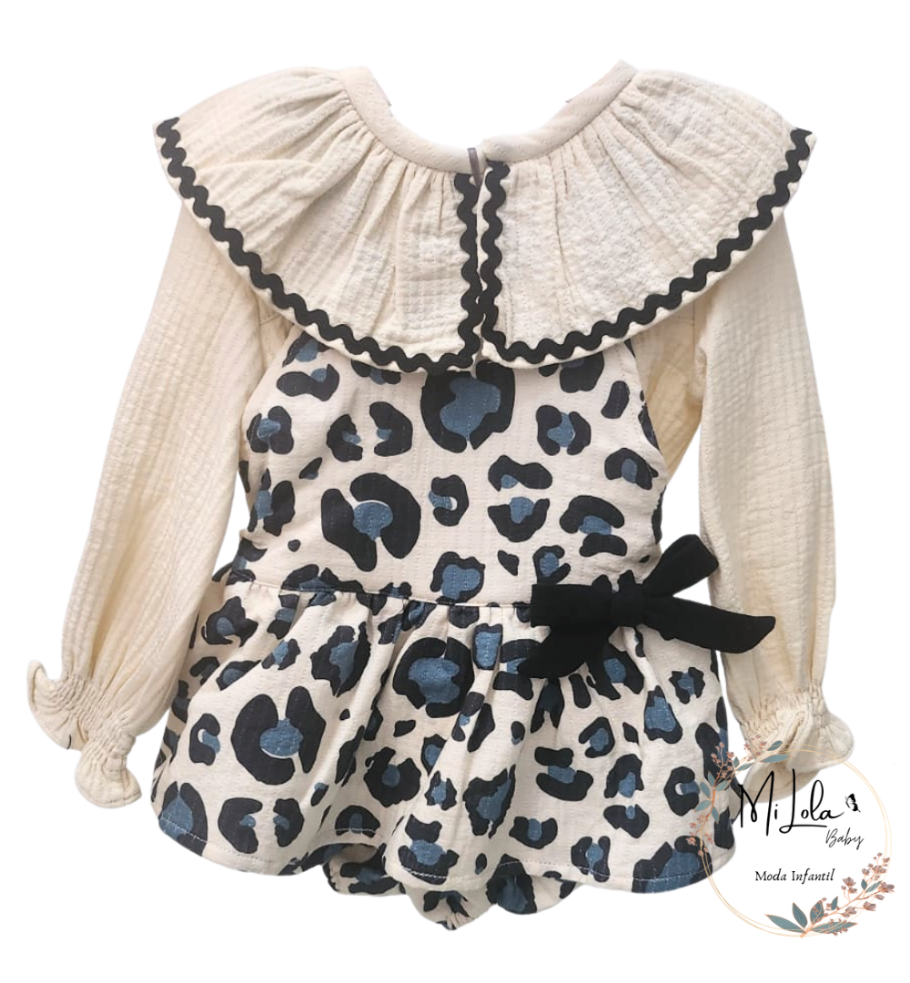 Camisa crema con ondulina negra José Varón - Imagen 3