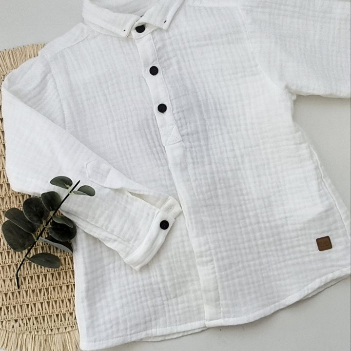 Camisa bambula blanca niño José Varón