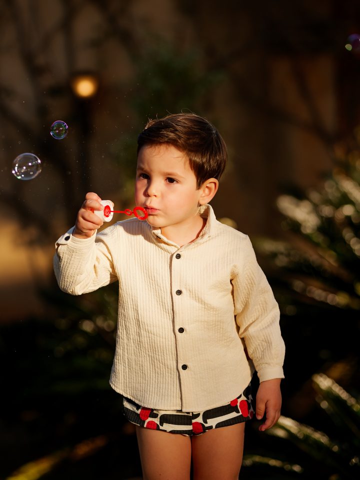 Camisa crema niño cocote