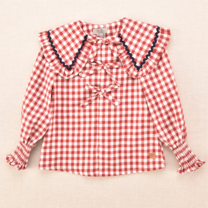 Camisa niña cuadros lazos José Varón