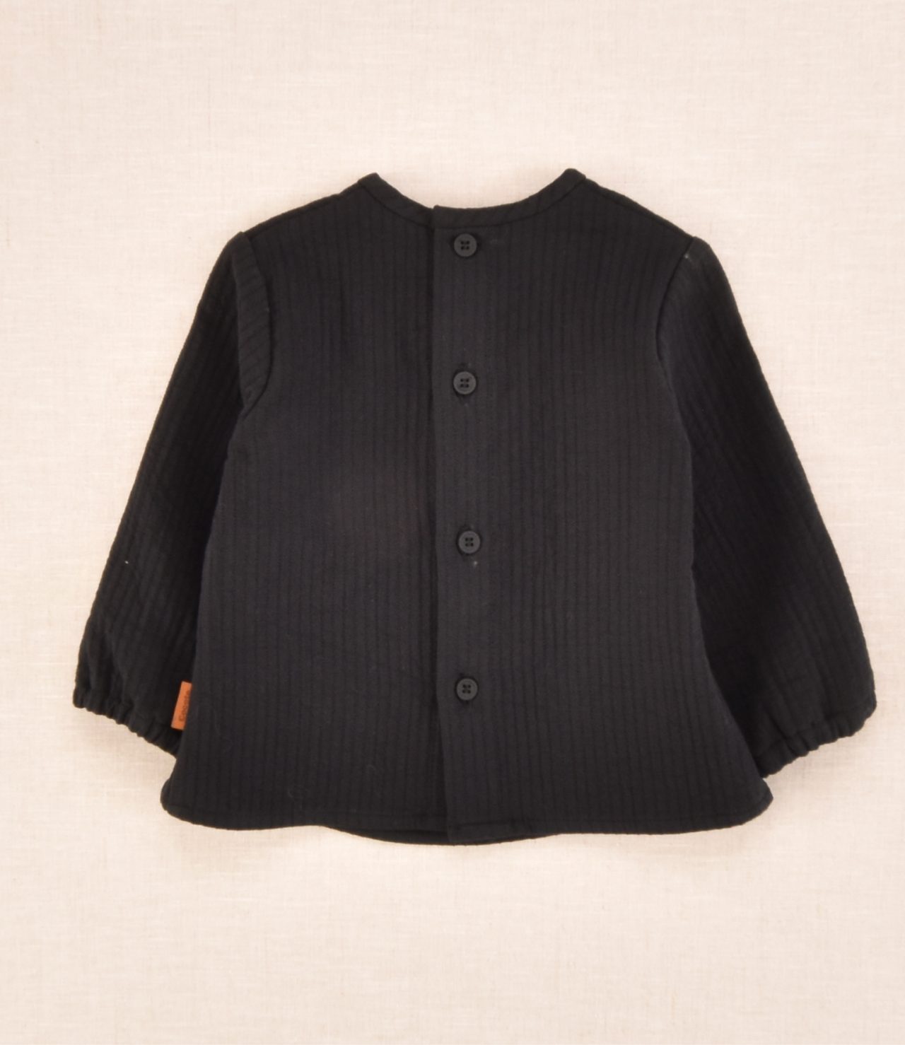 Camisa negra cuello Mao niño cocote