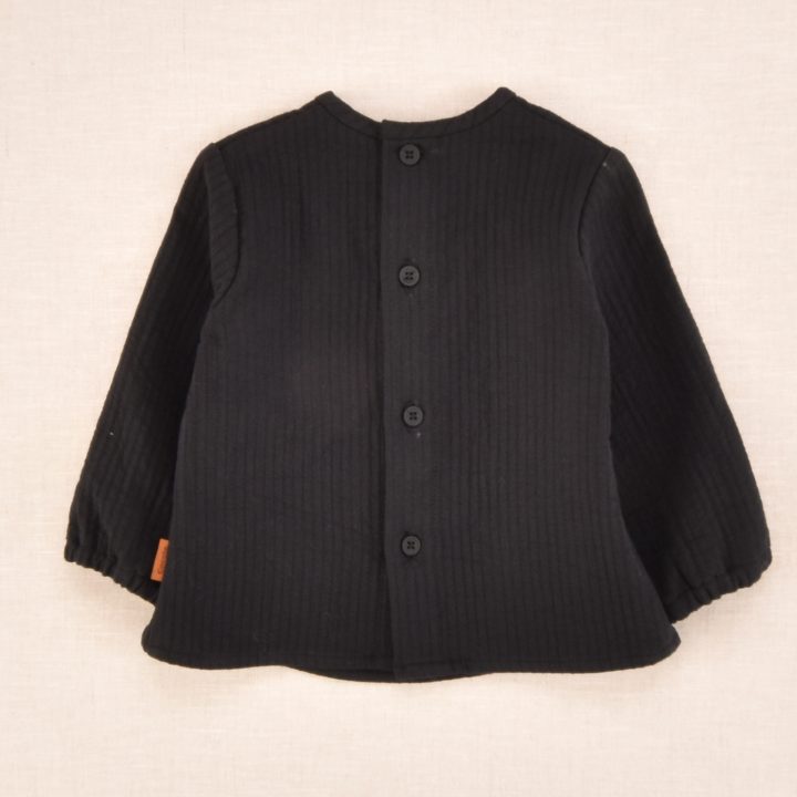Camisa negra cuello Mao niño cocote