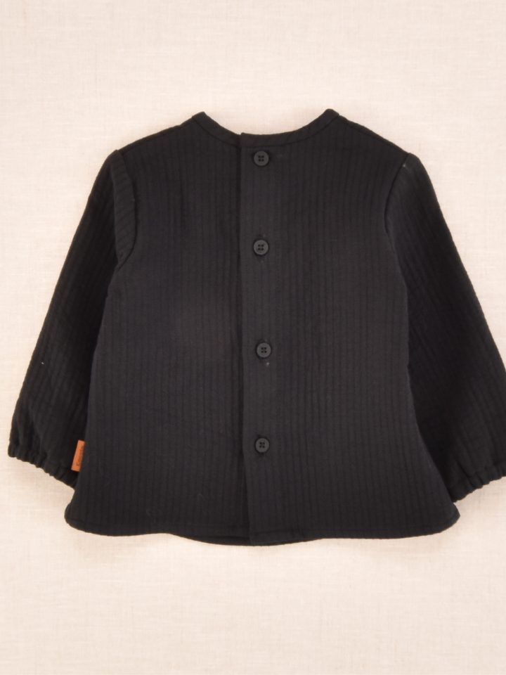 Camisa negra cuello Mao niño cocote