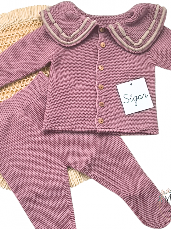 Conjunto Polainas rosa con cuello Sigar