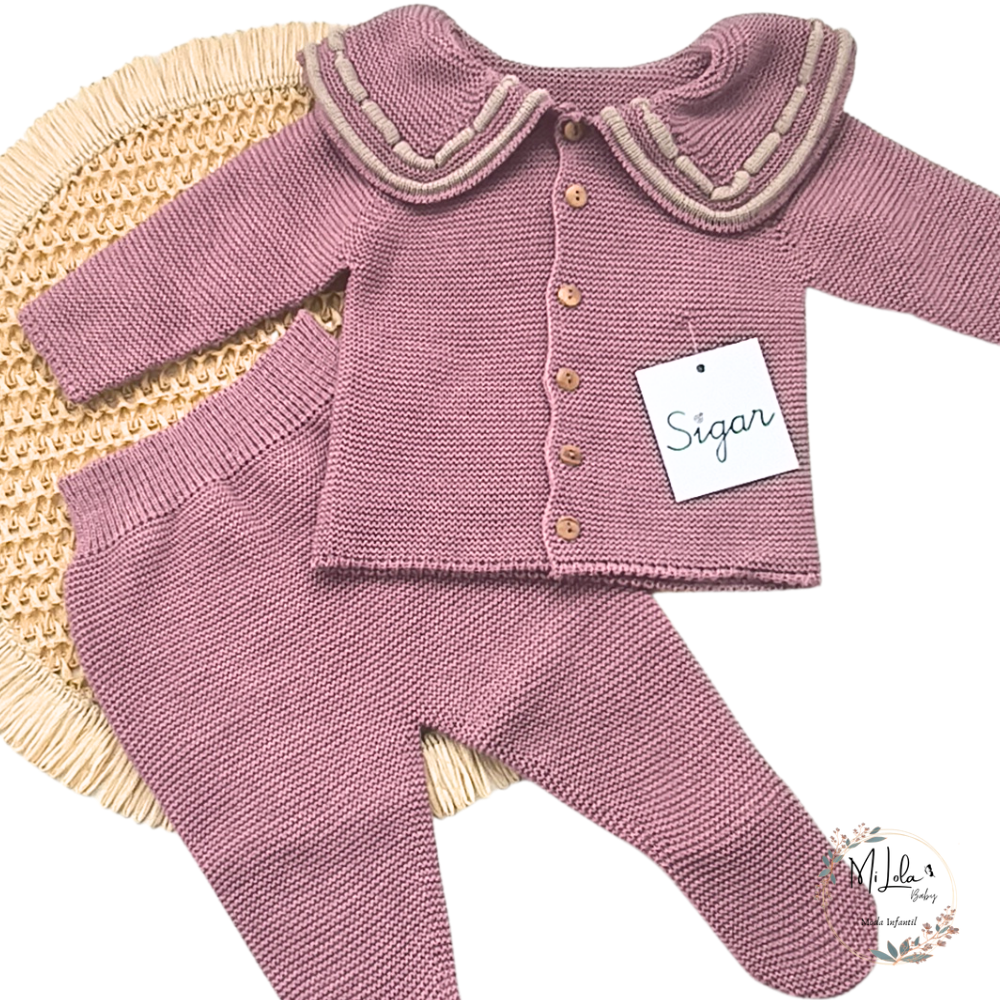 Conjunto Polainas rosa con cuello Sigar