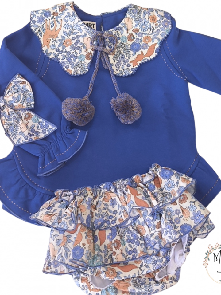 Conjunto felpa niña azulón Children chocolat La Martinica