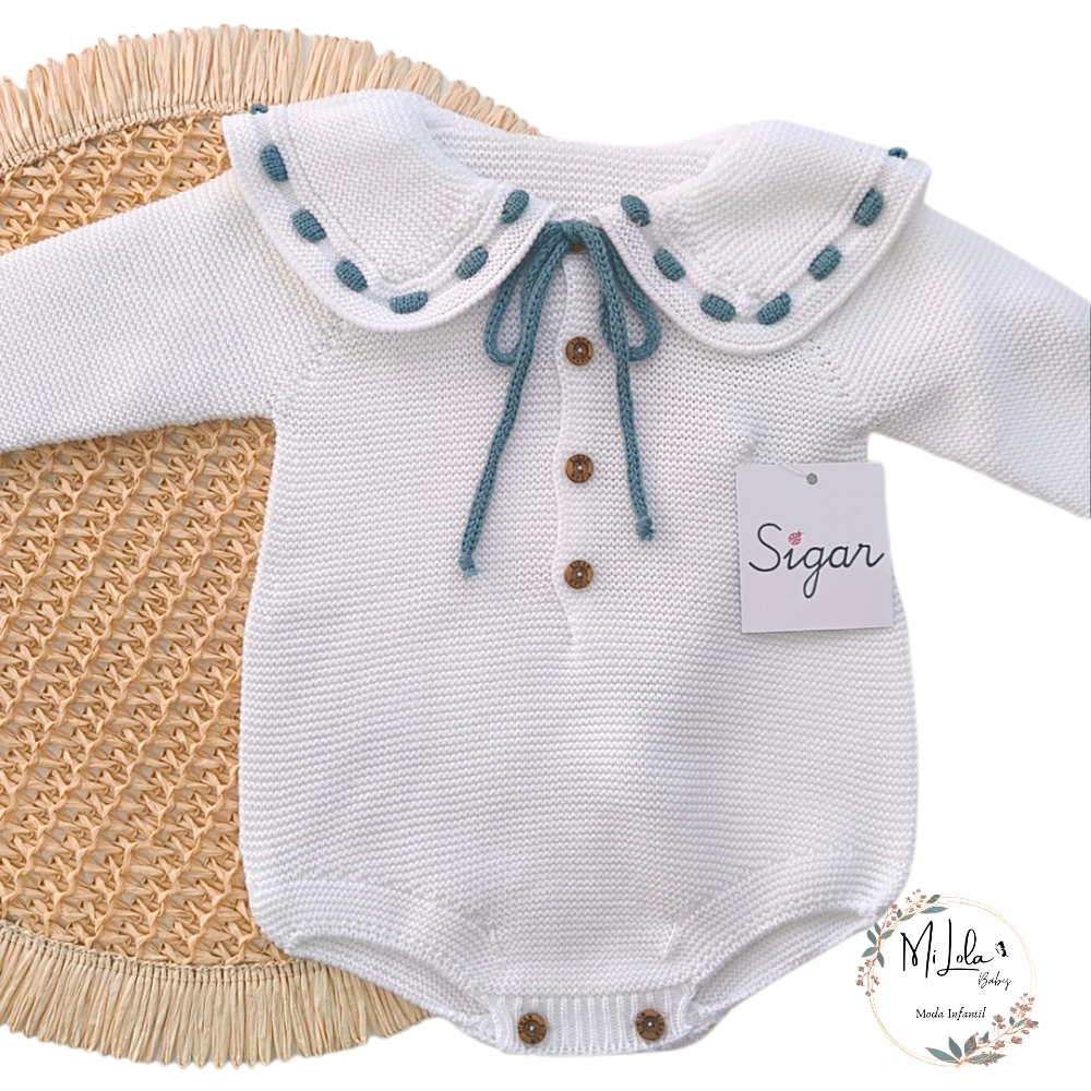 Pelele unisex blanco Cuello Sigar - Imagen 4