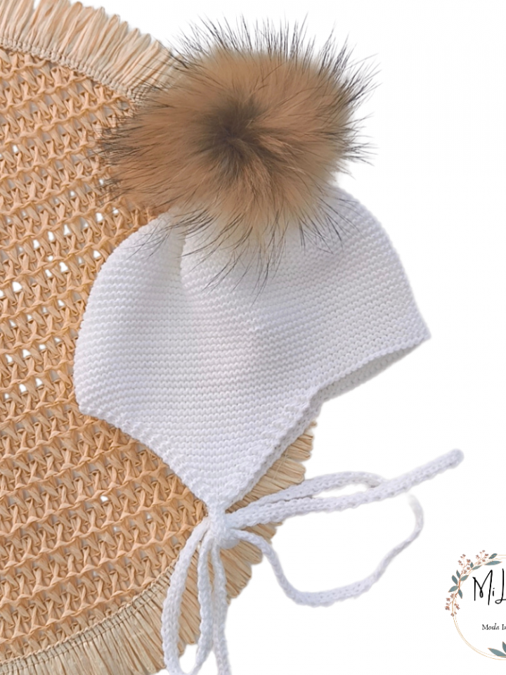 Gorrito unisex aviador Blanco Sigar