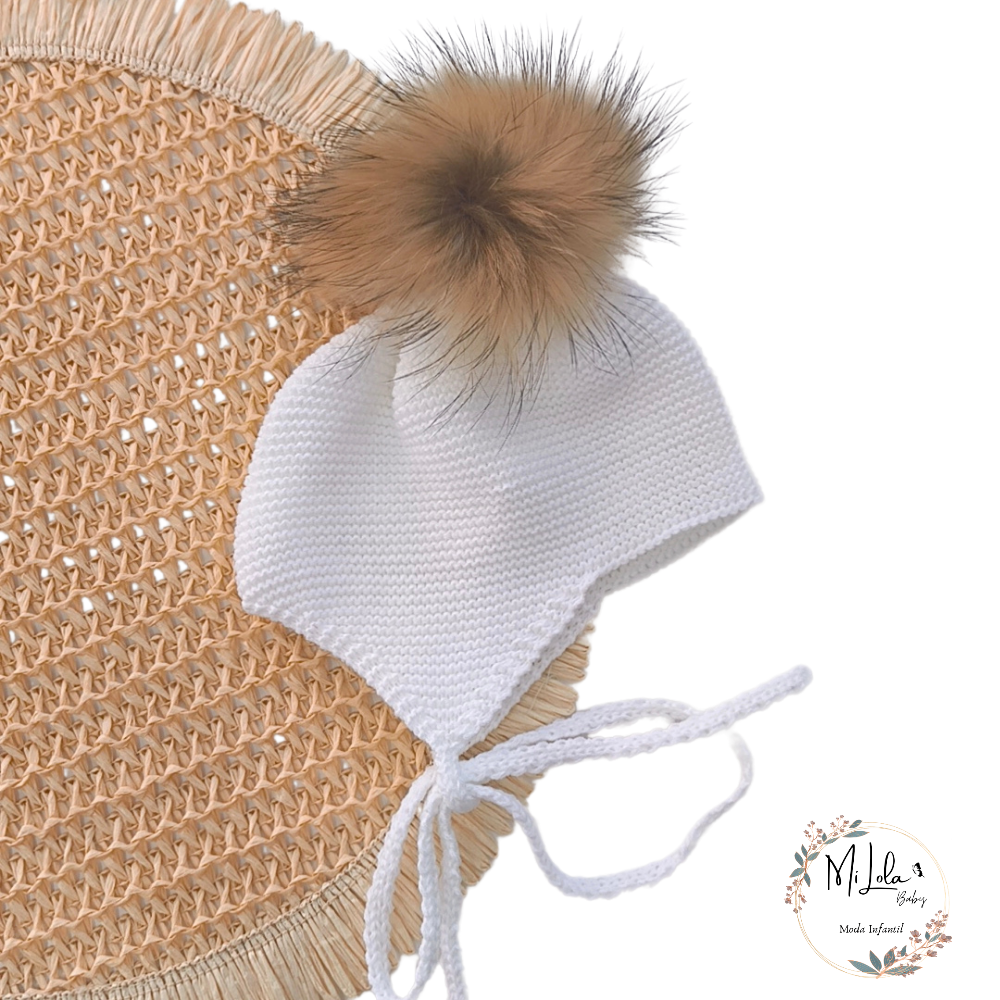 Gorrito unisex aviador Blanco Sigar
