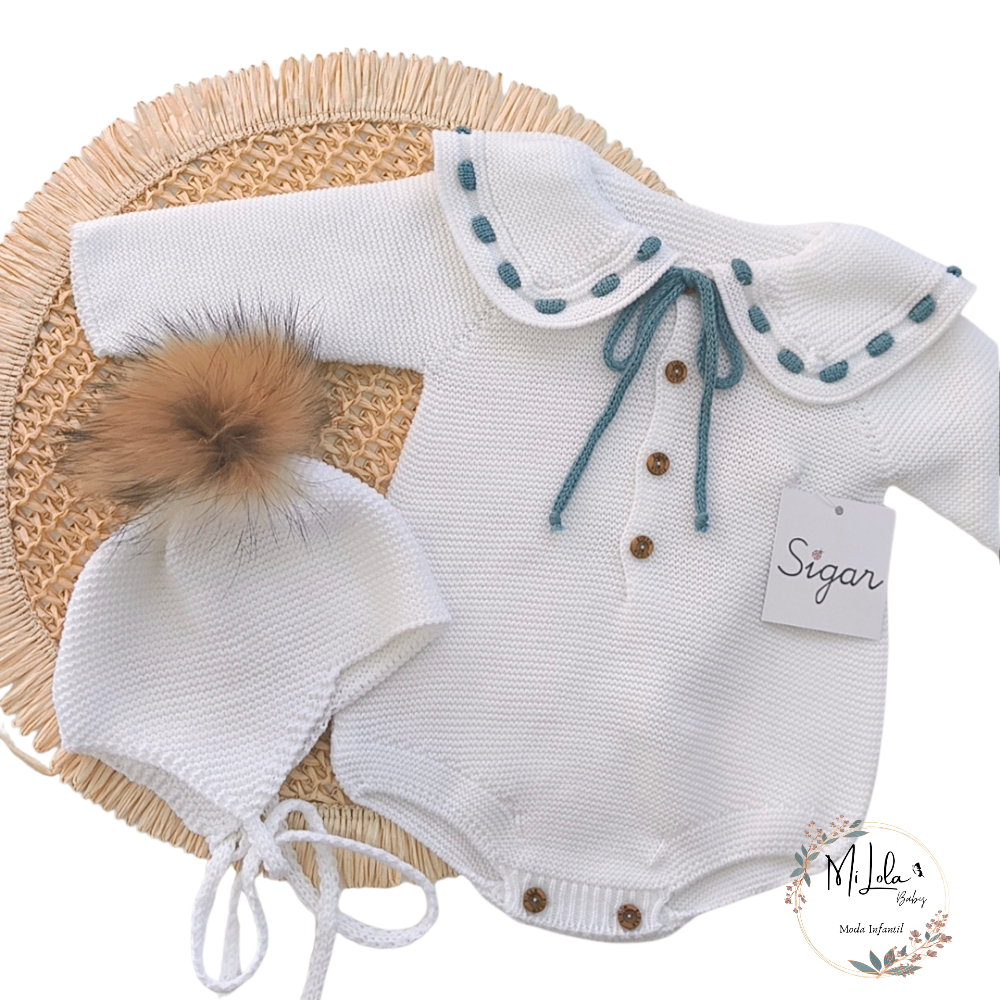 Gorrito unisex aviador Blanco Sigar - Imagen 3