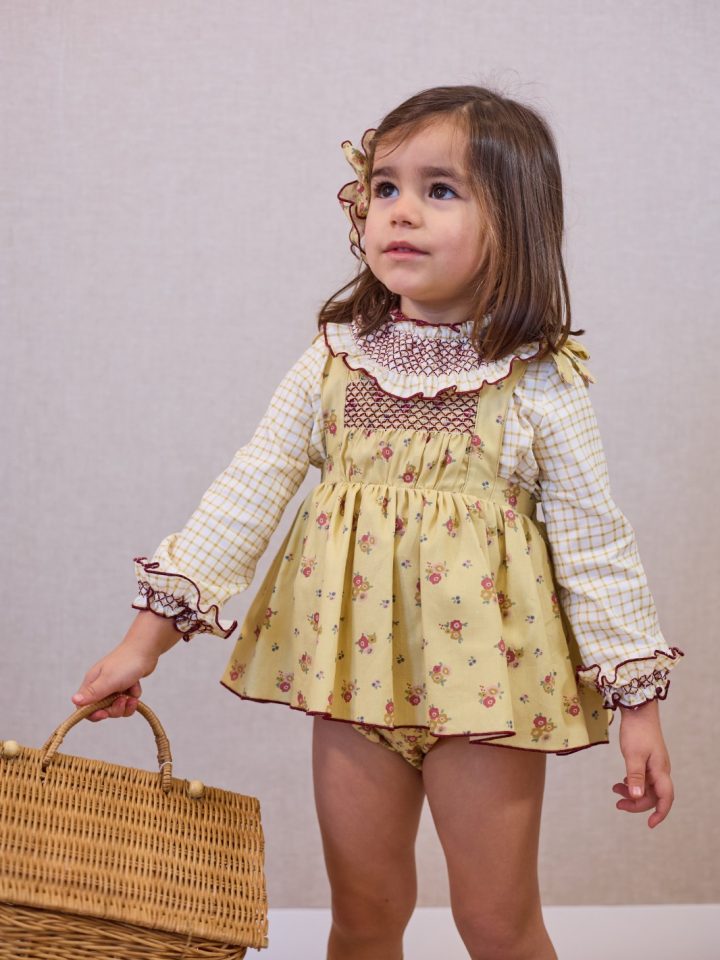 Conjunto Ranita y camisa fruncida Real La Martinica