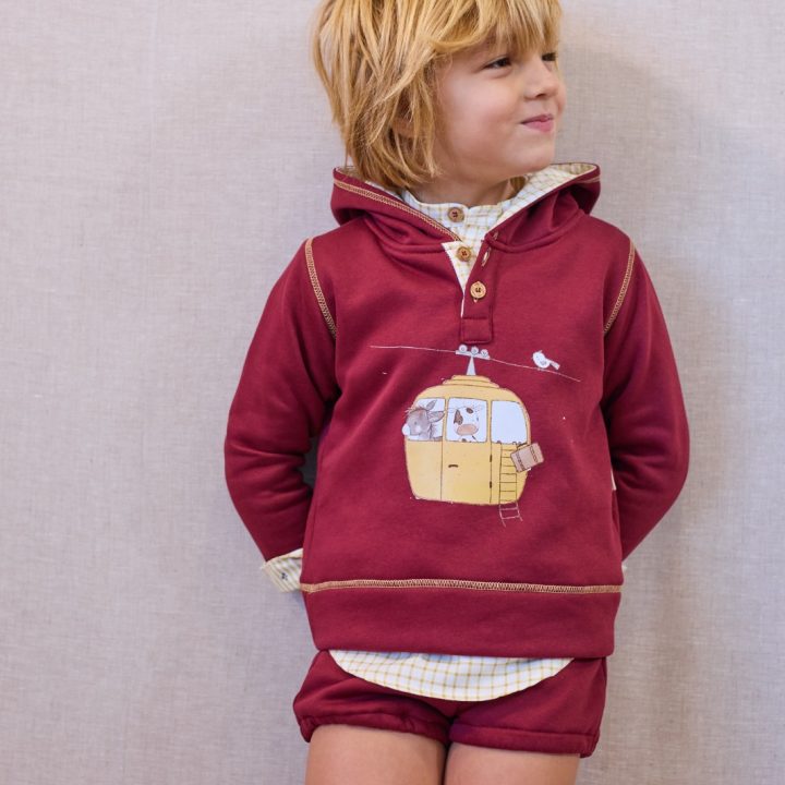 Conjunto felpa niño granate Real La Martinica