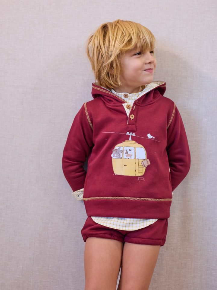 Conjunto felpa niño granate Real La Martinica