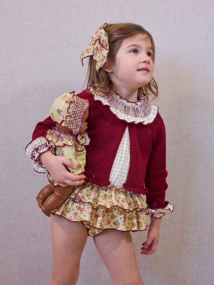 Conjunto niña blusa,chaqueta y braguitas Real La Martinica