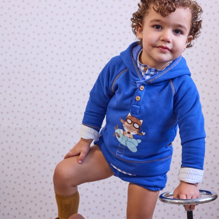 Conjunto de felpa niño children chocolat La Martinica