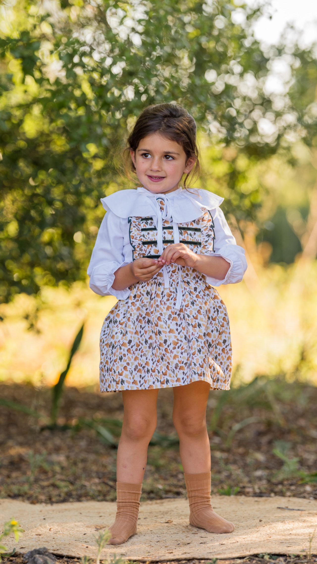 Camisa niña blanca con capa MIJI baby - Imagen 5