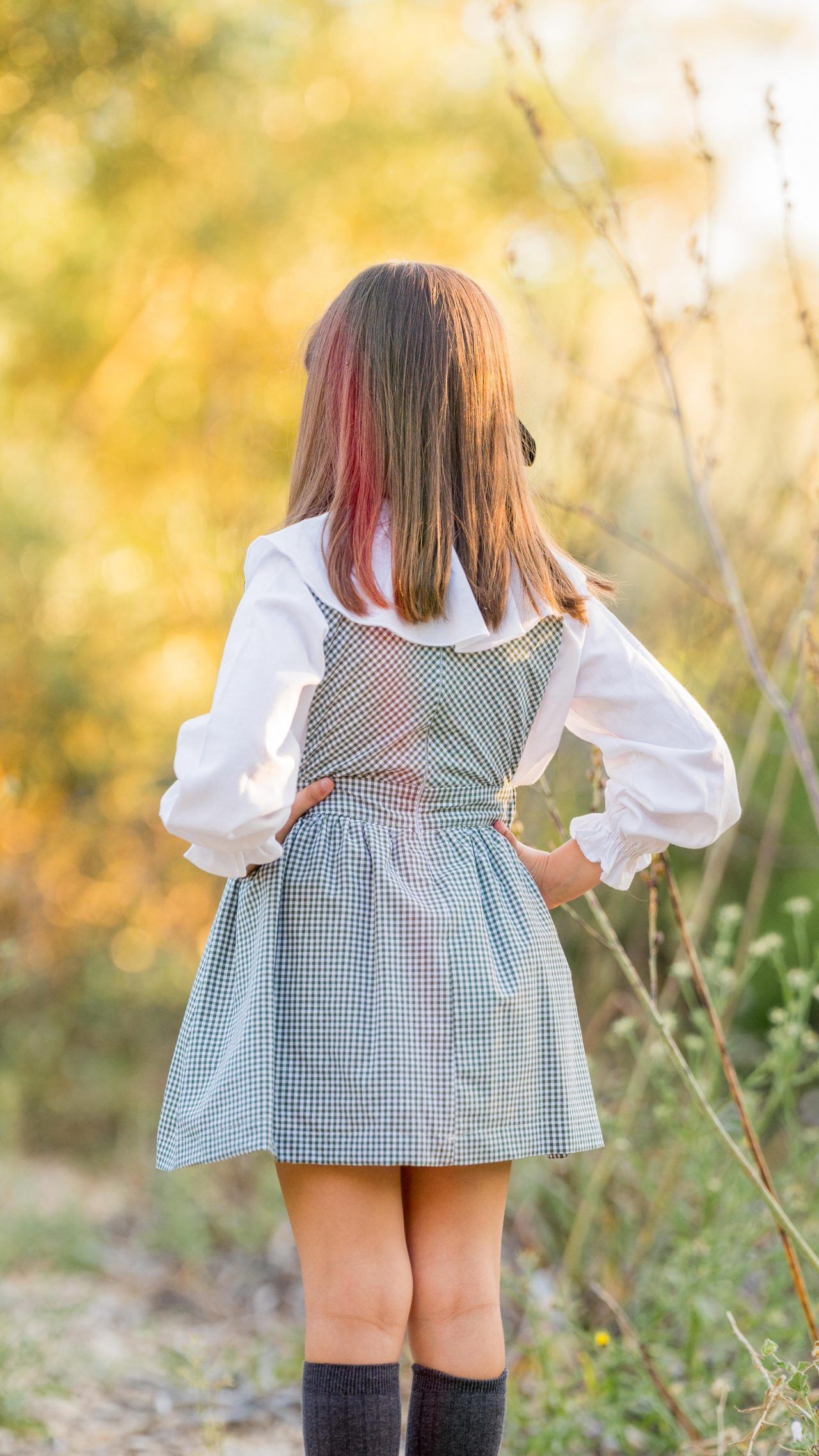 Camisa niña blanca con capa MIJI baby - Imagen 4