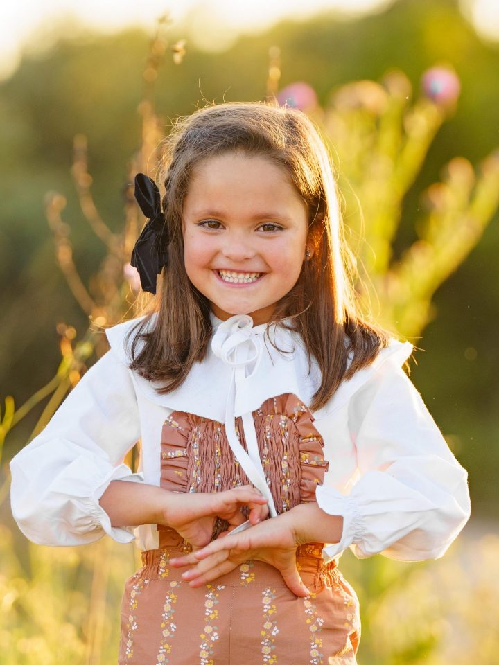 Camisa niña blanca con capa MIJI baby