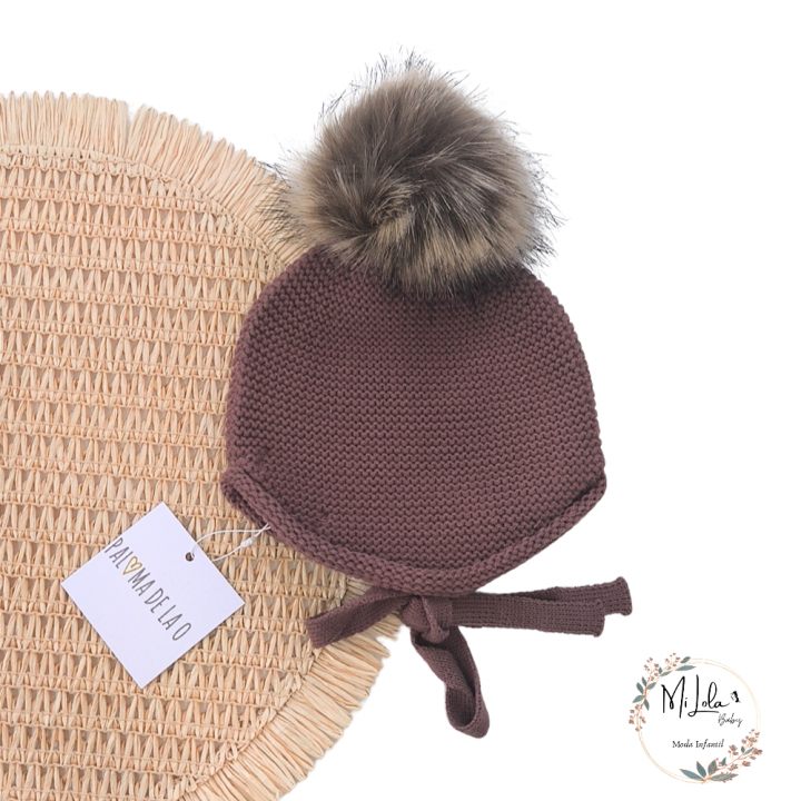 Gorro pompón aviador terracota Paloma de la O