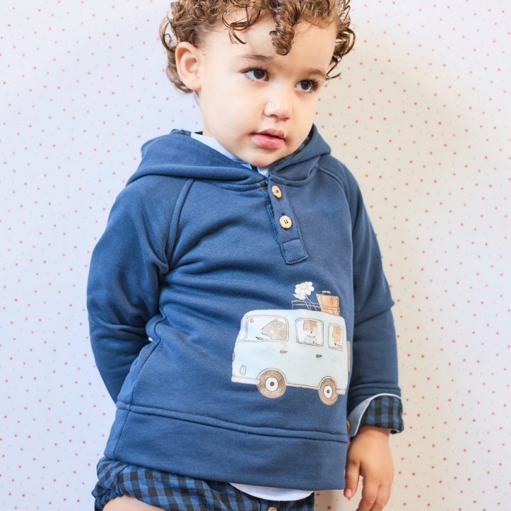 Conjunto Sudadera niño con bombacho Vichy La Marine La Martinica